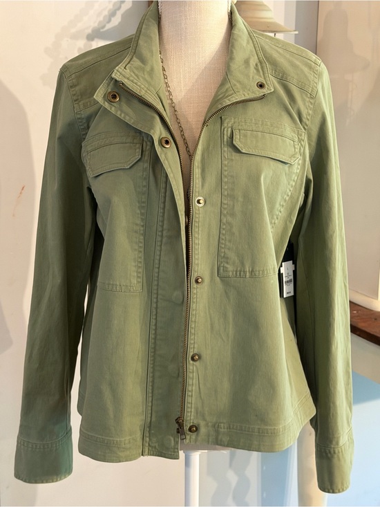 crown & ivy Jackets & Blazers - crown & ivy Olive Green Utility Jacket